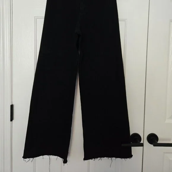 Miou Muse Black Straight Wide Leg Denim - Size Small - NWOT - Picture 8 of 9